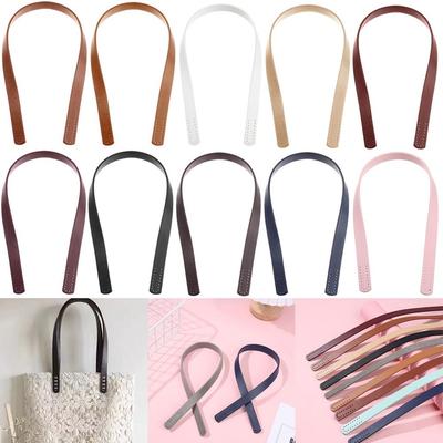 2 шт. Ремень для сумки на плечо из ПУ-кожи Съемные ручки для сумки DIY Запасной ремень для сумки Ручки для сумки с центральной прострочкой Аксессуар для сумки