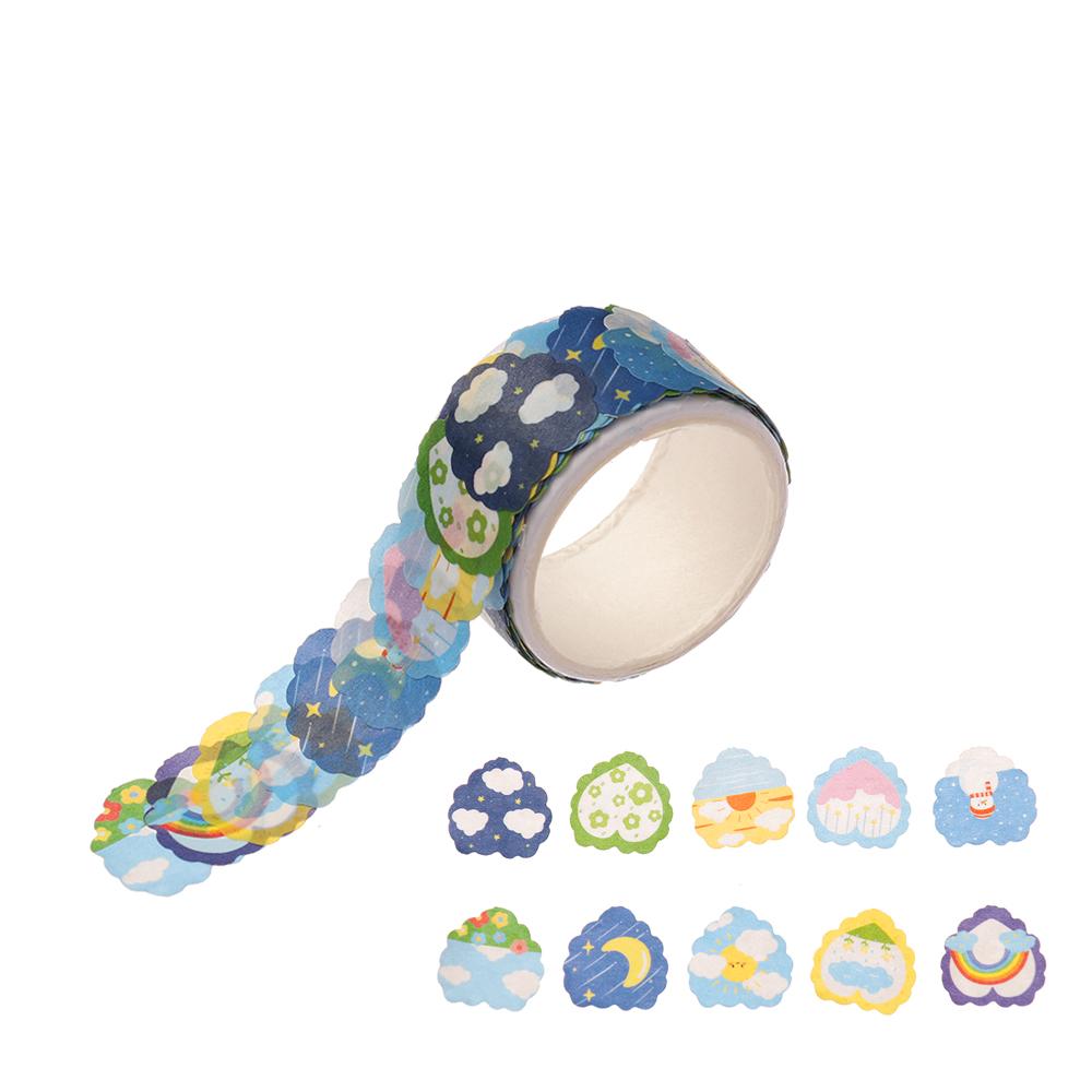 Принадлежности Декоративные кавайные канцелярские принадлежности Скрапбукинг Наклейка Липкая бумага Этикетка для дневника Васи-лента