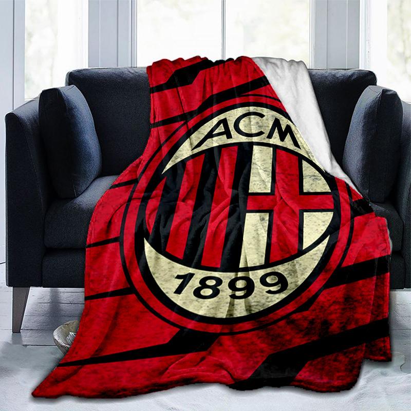 Milan Football club Printed Throws Blanket Soft Flannel Blankets for Couch Bed Gifts for Men Women Picnic blanket Christmas gifts