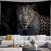 Гобелен с животными, настенный гобелен для спальни, лев, тигр, жираф, лиса, гобелены, декор для гостиной, эстетический декор, искусство хиппи