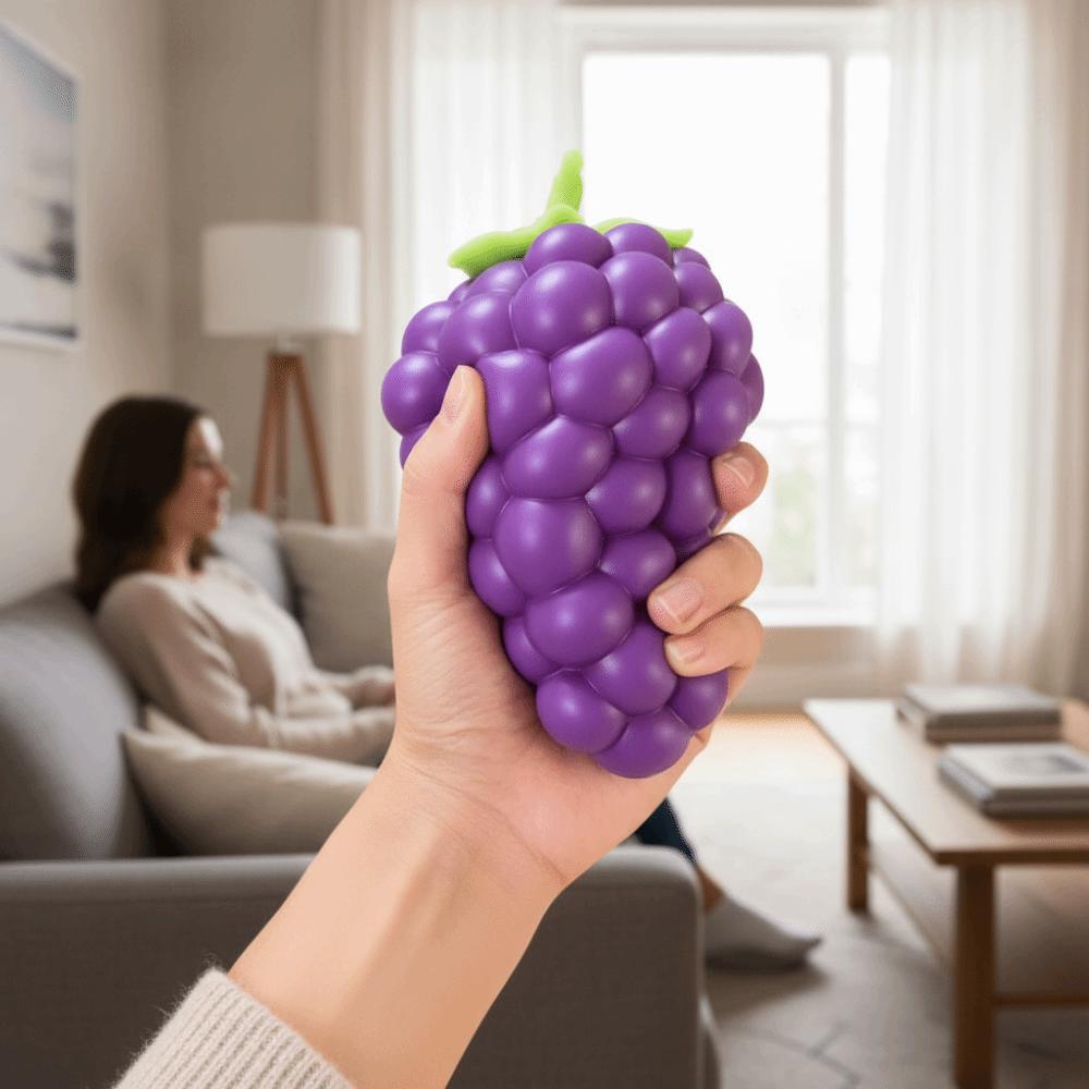 Fruit Ball Grape Slow Rebound Toy Novelty Fruit Squeeze Toy Purple Grape Squeeze Toy Kids Gift