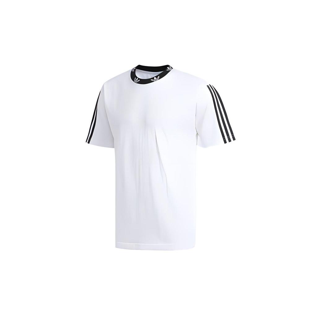 adidas Оригинальная футболка с коротким рукавом и круглым вырезом в виде трилистника, мужские топы, белые ED5612