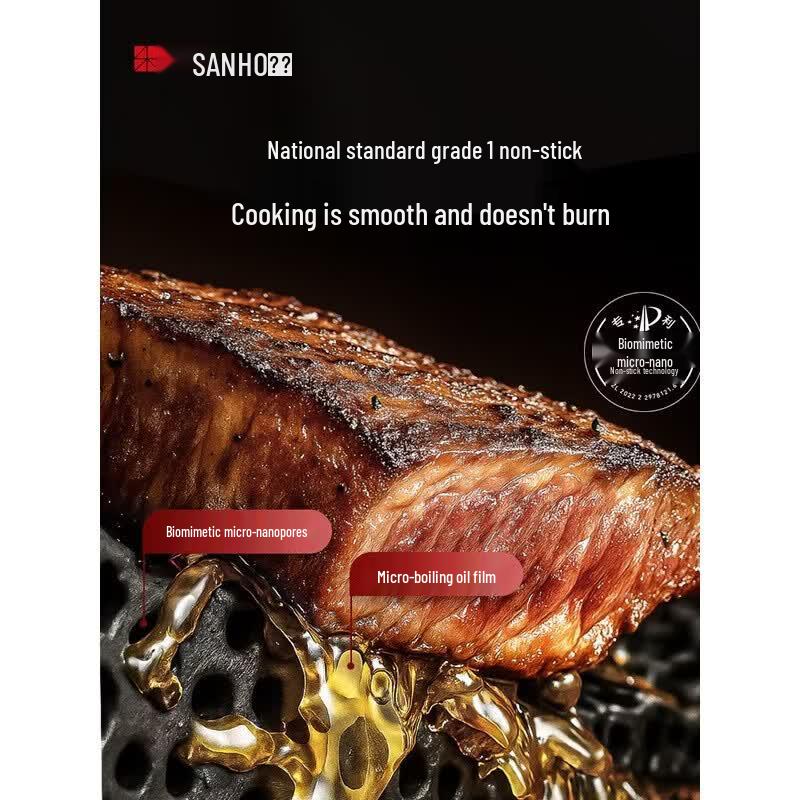 Sanhe Healthy Titanium-Iron Non-Stick Wok