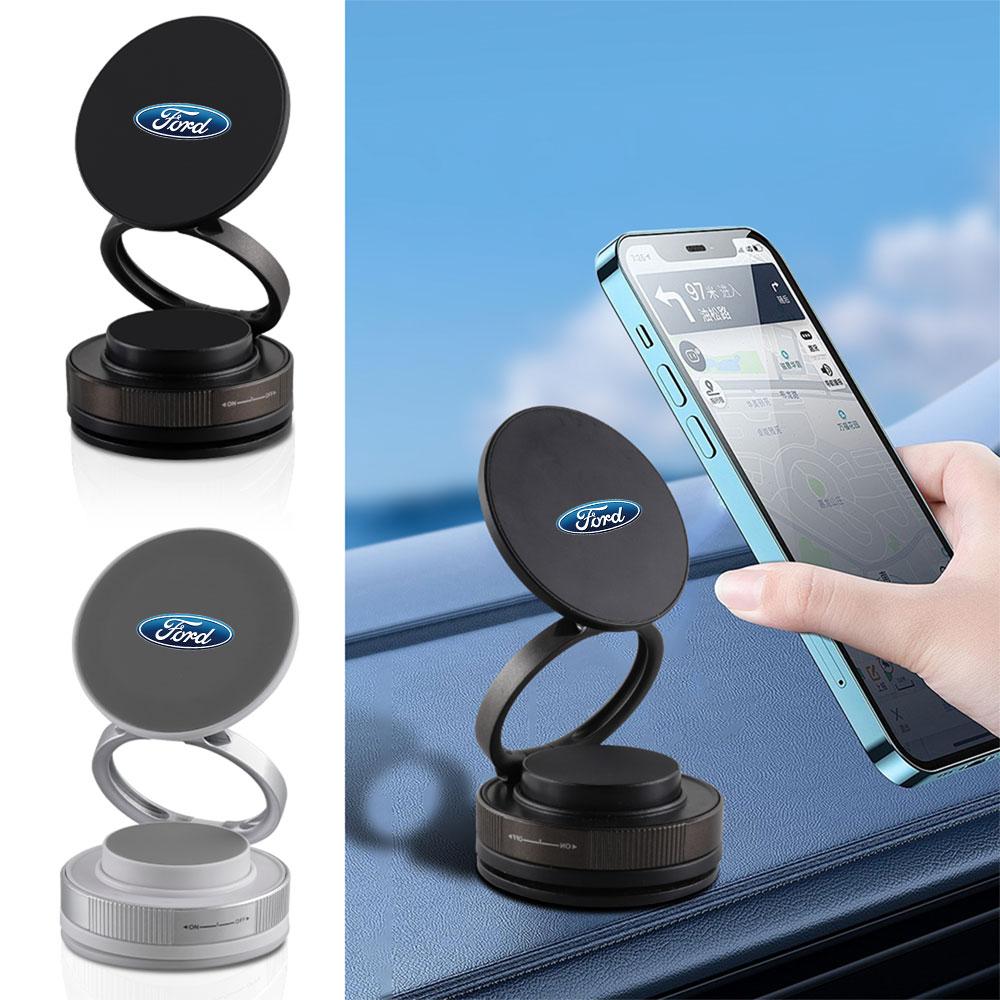 For Ford Focus 2 3 MK2 MK3 MK5 Fiesta MK4 Fusion Shelby Folding Strong Magnet Phone Holder 360°Rotation Mobile Holder Valve CapBD7