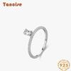 Tancise Classic 925 Sterling Silver  Zircon Ring Ladies Jewelry Wedding Promise Party Gift