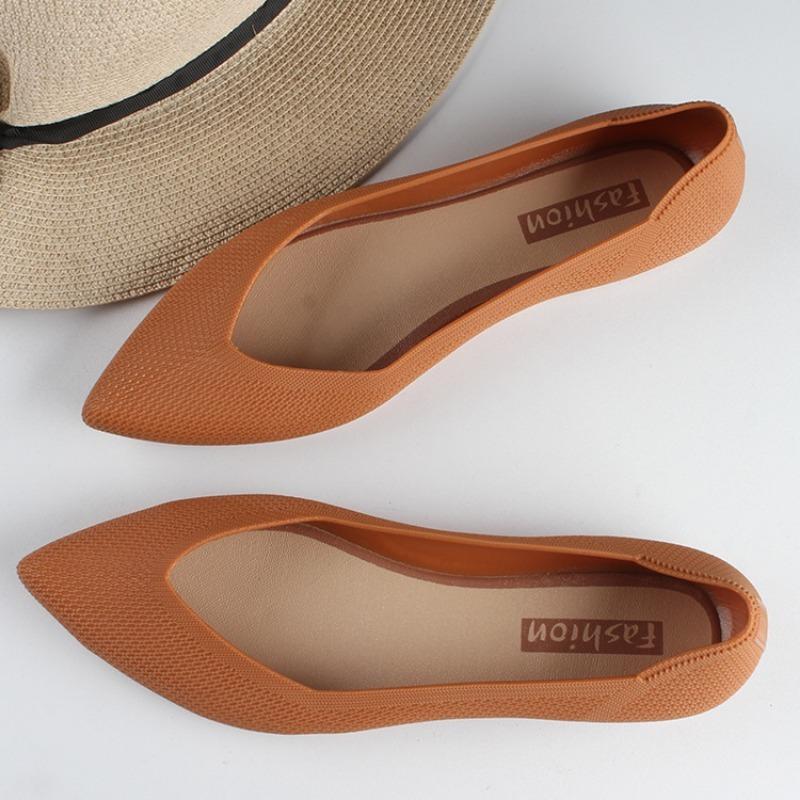 Модные остроносые сандалии Новая летняя мода Плоская подошва Неглубокий вырез Однотонные повседневные туфли женская дизайнерская обувь