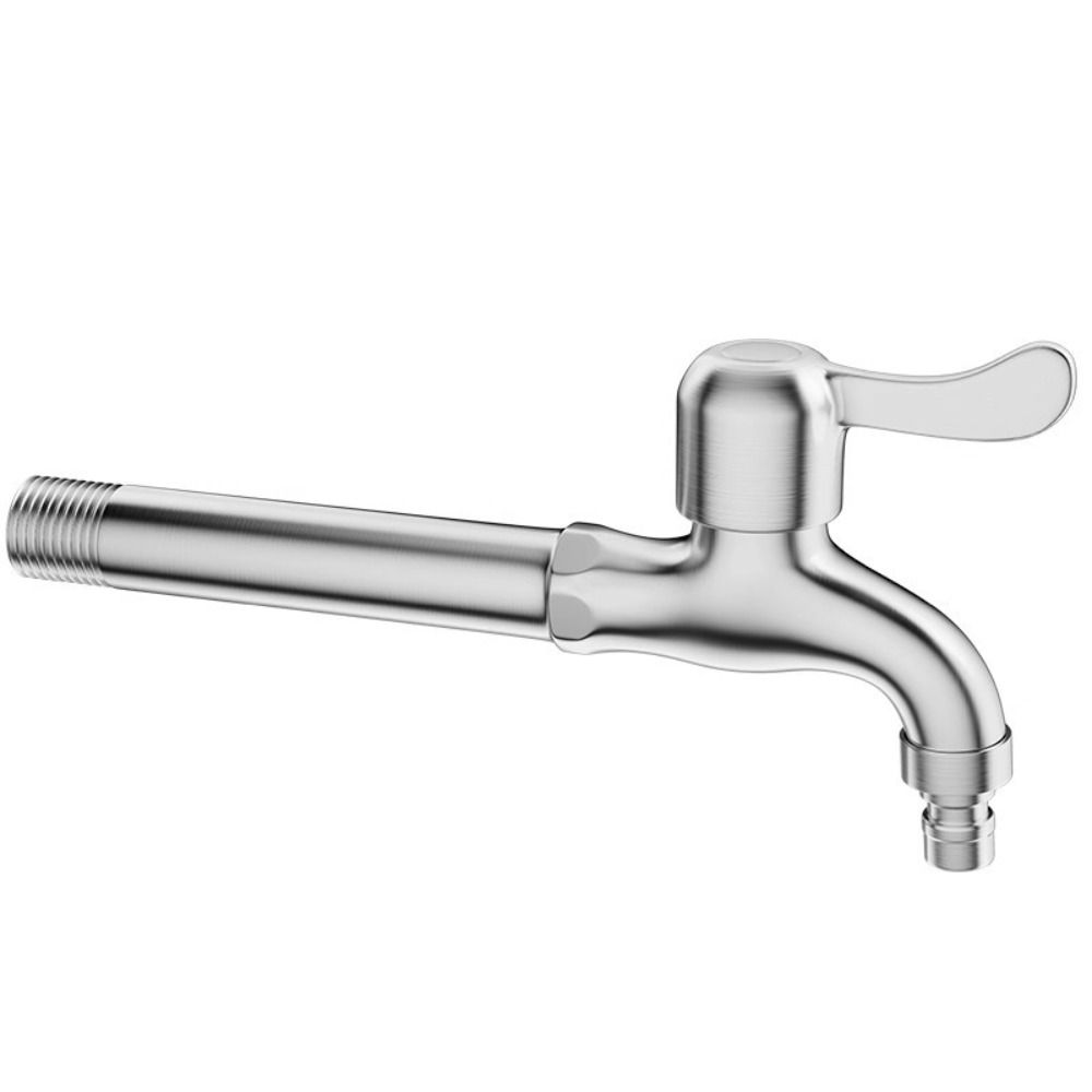 10/15/30cm Wall Mounted Faucet 304 Stainless Steel Washing Machine Tap  Outdoor Garden