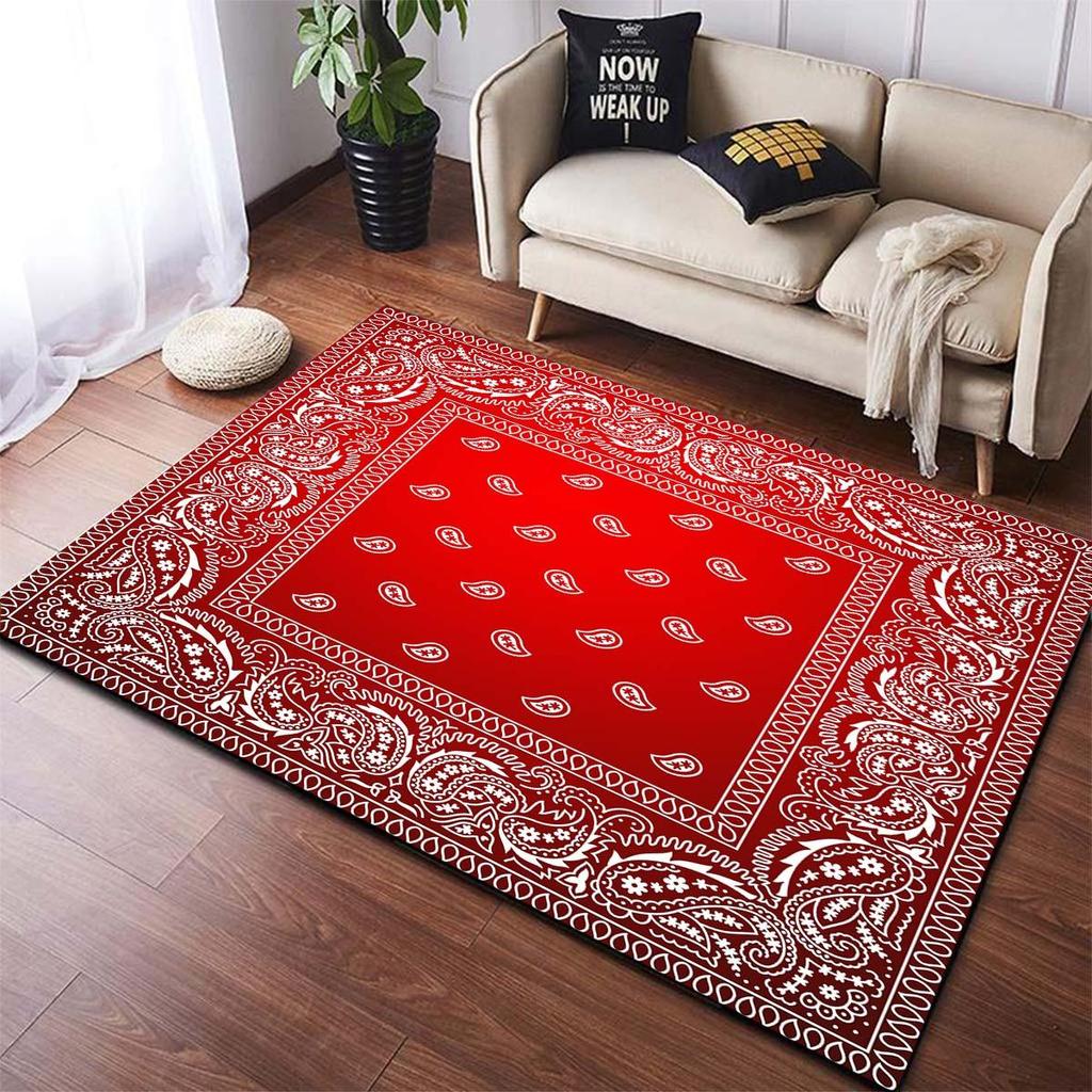Multicolor Bandana Pattern Area Rugst Runners Area Rug for Bedroom  Room Decor Carpets for Living Room Kitchen Mats for Floor
