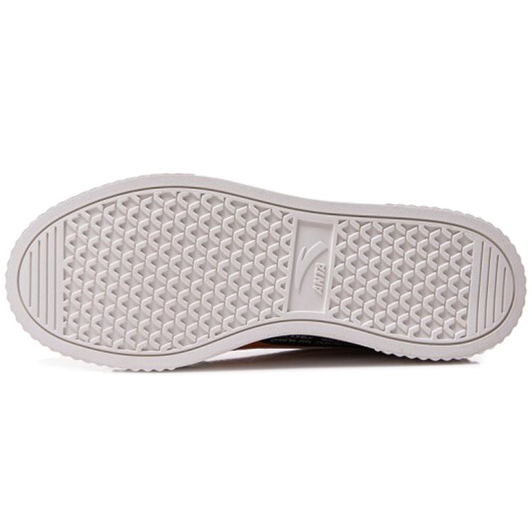 Anta Трендовые повседневные кеды на толстой подошве, низкие, для скейтбординга, мужские, кроссовки, бело-желтые, 112028026R-2