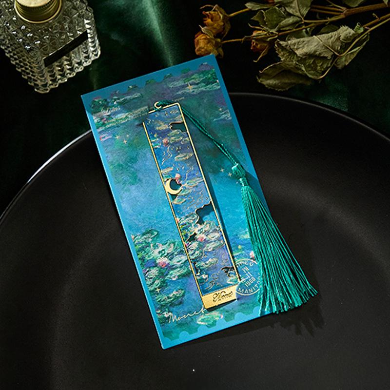 Ретро Классическая Европейская Закладка для Книги Винтажная Картина Маслом Серия Металлическая Полая Закладка Для Студентов Креативный Дизайн Подарок Учителю