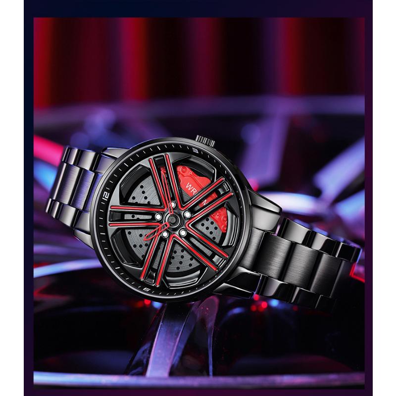 SANDA New Wheel Series Rotating Watch Men's Quartz Watch Fashion Hollow Creative Personality Cool Men's and Women's Watch