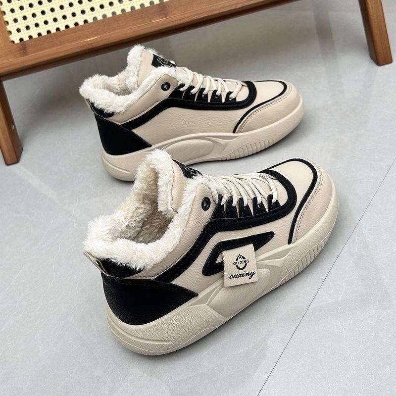 Winter Snow Boots for Women High-top Plush Warm Casual Sneakers Fashion Sweet Campus Style Girls' Platform Shoes Botas De Mujer