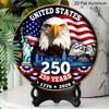 2D Flat Aluminum Sign Independence Day Style 7.87“ X 7.87” Celebrating The 250th Anniversary of The Nation's Founding Suitable for Home, Porch, and