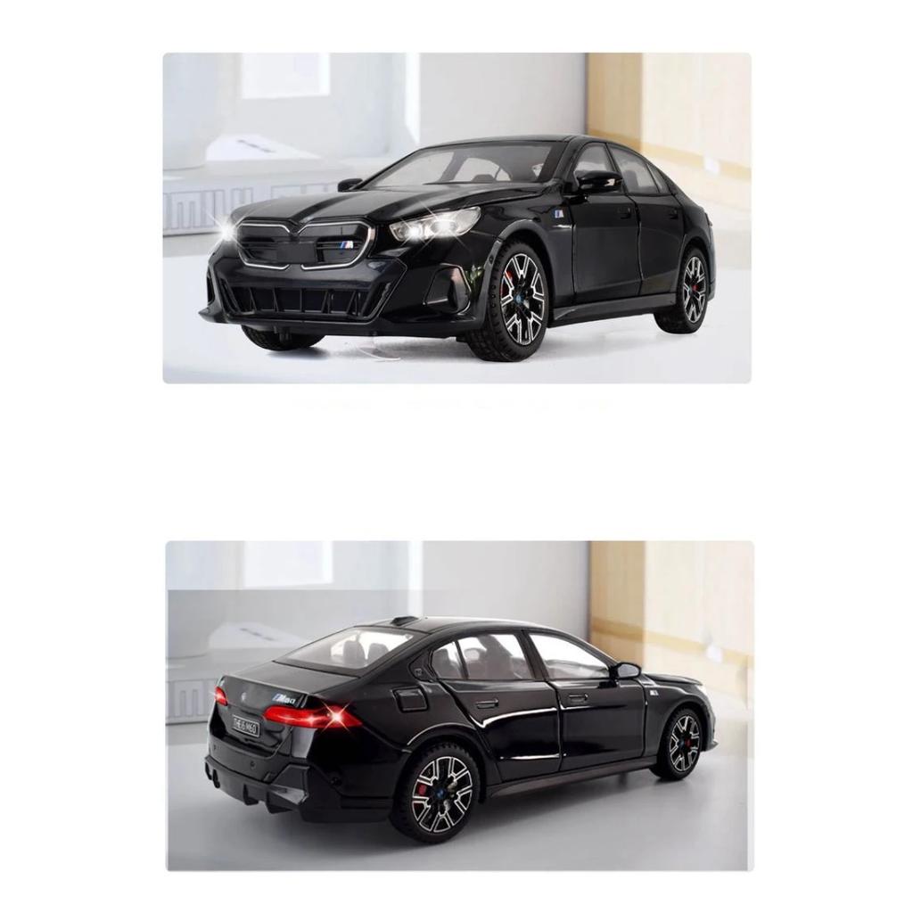 New 1/24 BMW I5 M50 Supercar Alloy Model Car Toy Diecasts Metal Casting Sound and Light Car Toys For Children Vehicle
