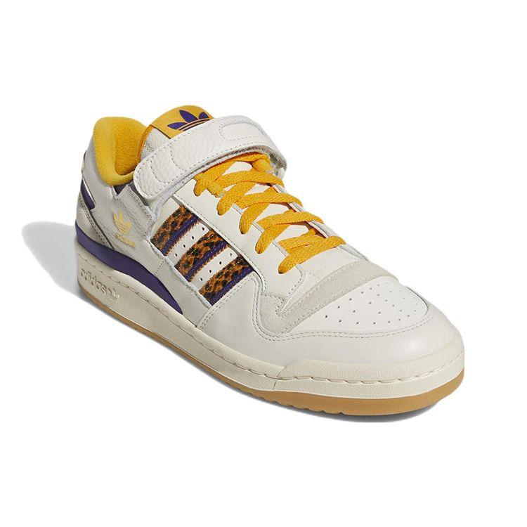 adidas Forum 84 Low Lakers Мужские кроссовки из змеиной кожи Кремовый Off-White Collegiate-Gold GW2007