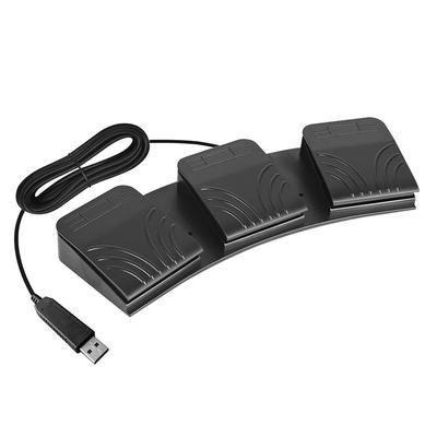 Программируемая USB-клавиатура с горячими клавишами и педалью для видео, совместимая с Windows, Mac [Бесшумная, Складная передняя] 3 клавиши, 3 части, для левой руки, DTM, редактирования,