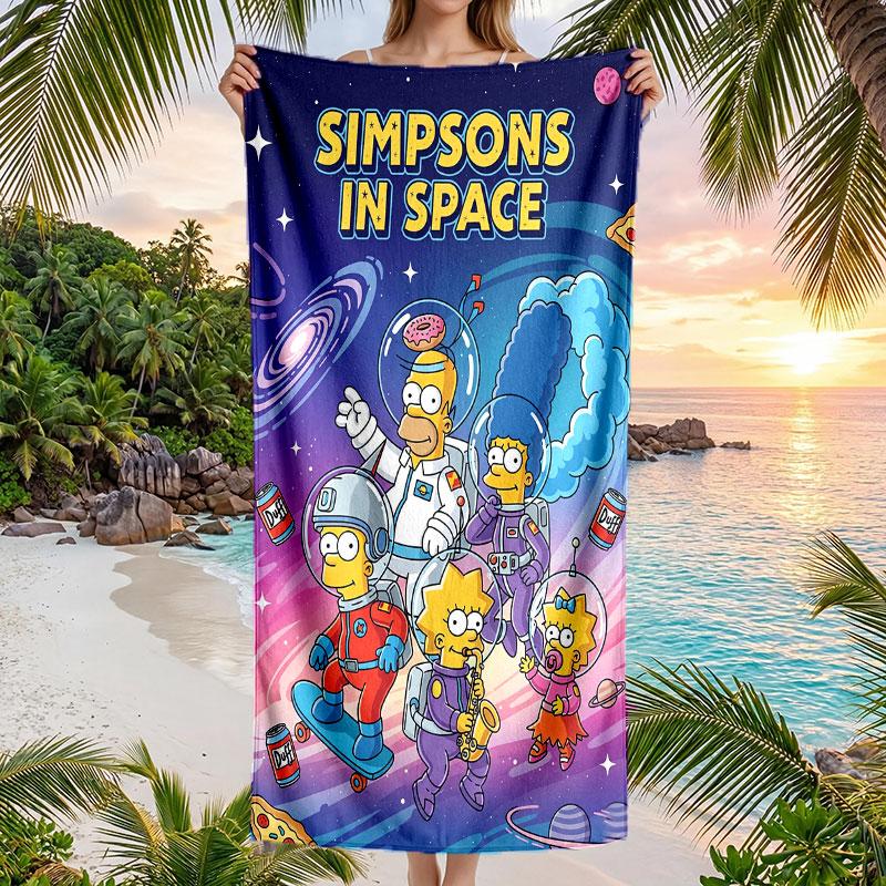 Large Beach Towel Quick Dry Absorbent Towel For Beach IndoorThe Simpsons