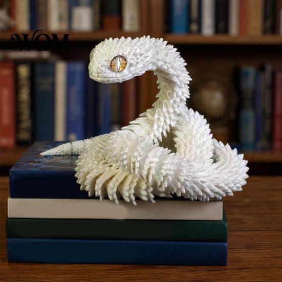 Odor-free Snake Toy 3D Printed Snake, with Movable Joints Realistic Scale Texture, Joint Flexible Figure, Essentials Toys for Teen Boys Kids