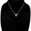 Leilani Hawaiian Jewelry Scroll (Wave) Carved Cross Heavy Tube Pendant Necklace for Men, 925 Sterling Silver (Includes 50cm Rope Chain)