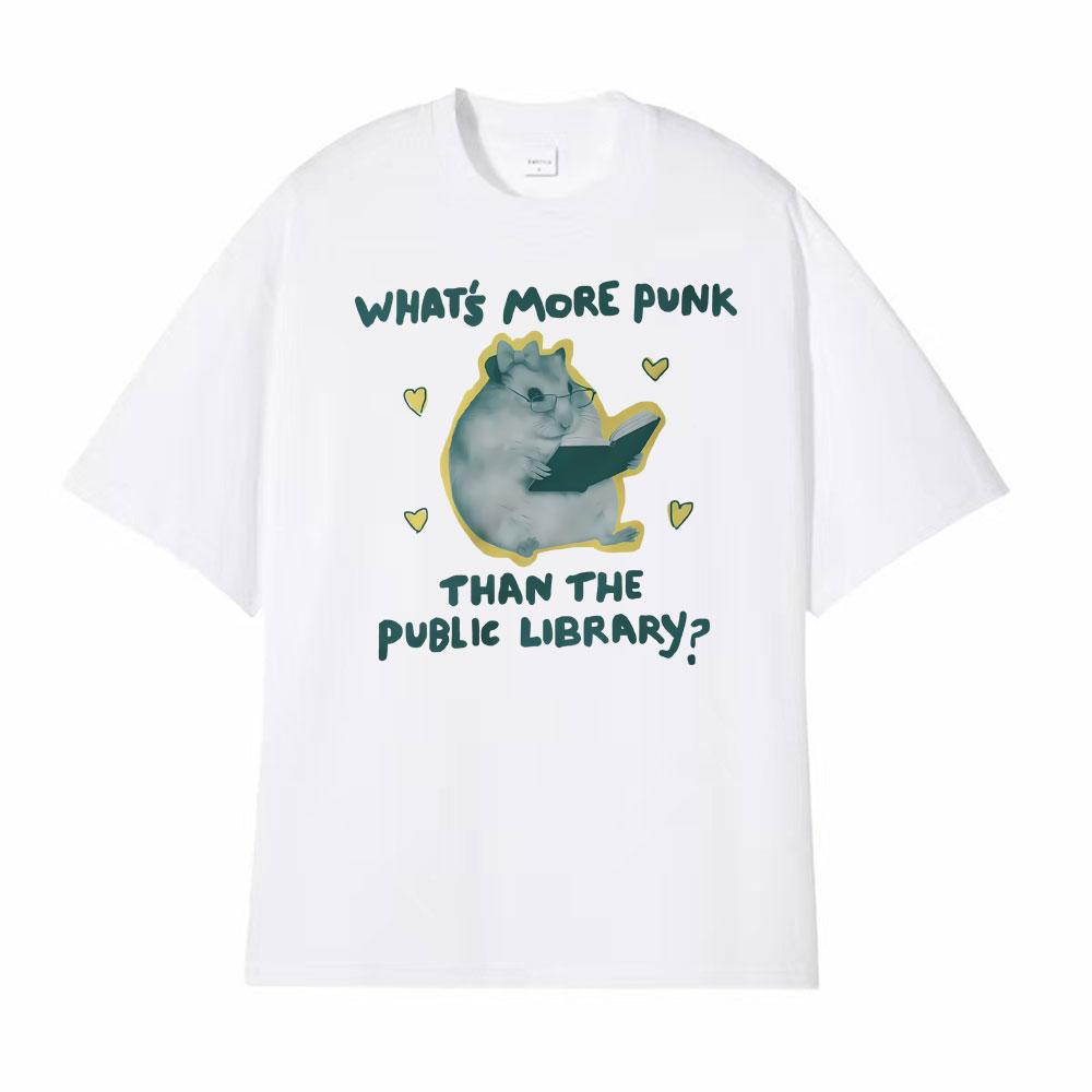 Funny Teacher Public Library Punk Unisex Bookworm Graphic Tshirts Men Women Fashion Vintage T Shirt High Quality Casual Tshirt