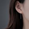 1Pc Zircon Ear Wires Heart Star Earrings Long Temperament Versatile Tassel