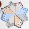 12 шт./набор Впитывающий пот карманный клетчатый квадратный платок Мужские хлопковые носовые платки Свадебный сезон