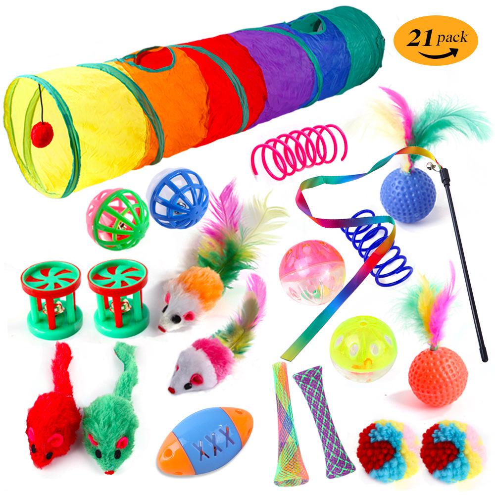 Набор игрушек для кошек «Трансграничный»: Интерактивный тизер, плюшевая мышь и звуковые игрушки