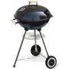 Barbecue À Charbon Avec Couvercle Et Roulettes Algon Noir (ø 45 Cm)