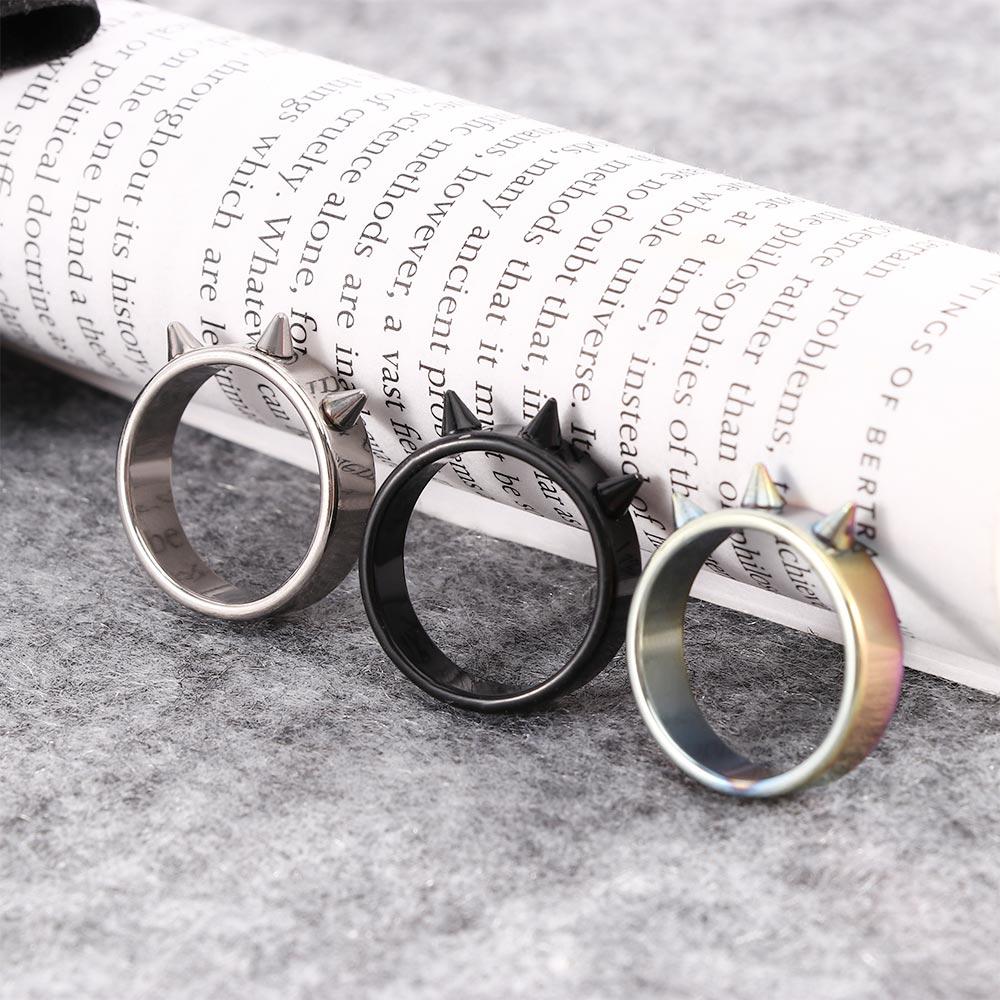 Панк-стиль Шип Самооборона Мужские и Женские Модные Аксессуары Кольцо на Палец Кольцо на Большой Палец Ювелирные Изделия