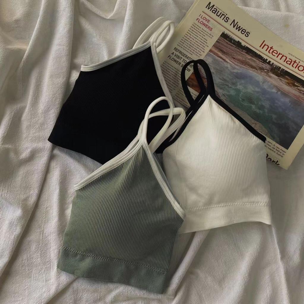 Женский студенческий бюстье без застежки с фиксированной чашкой, поддерживающий и предотвращающий отвисание, для ношения как внутри, так и снаружи.