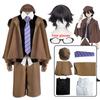 Edogawa Rampo Cosplay Bungo Stray Dogs Edogawa Rampo Cosplay Costume Uniform Hat Free Glasses Suit Halloween Costumes for Men
