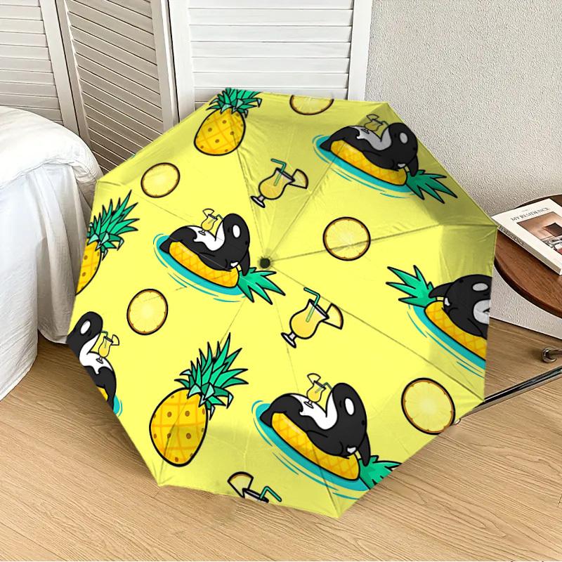 1pc Pineapple Floats Automatic Open/Close Umbrella, Formal Events - Ideal Gift for Family or Friends, Outdoor Accessory yy251211140