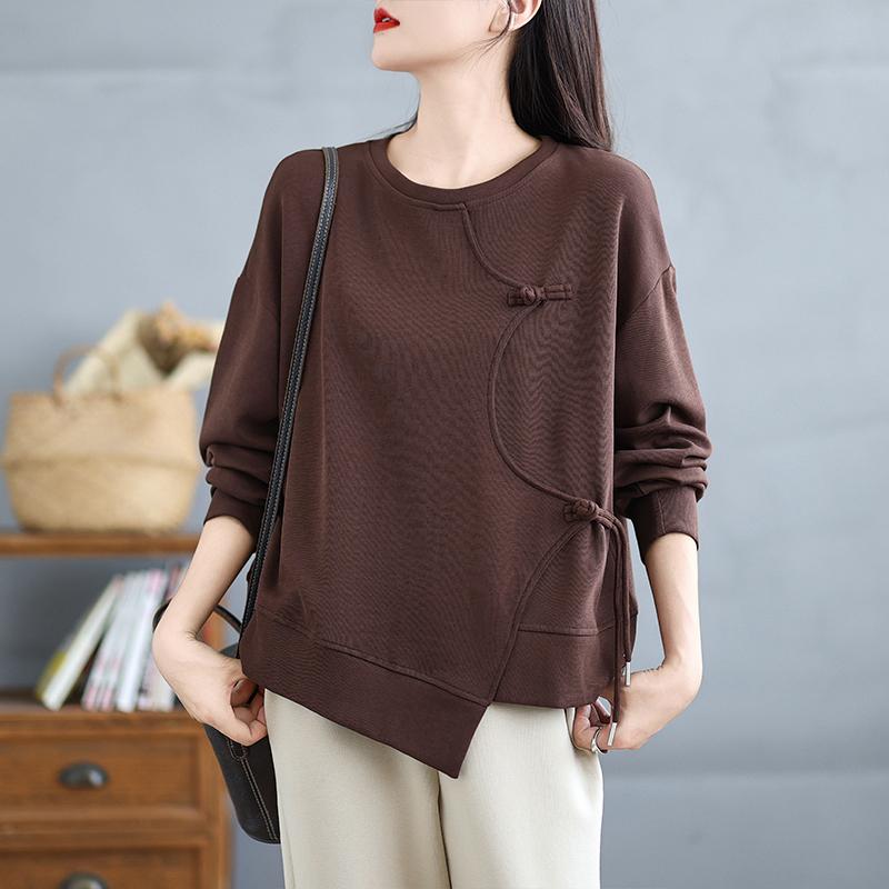 Dimanaf 2025 Новый Большой Размер Весна Женщины Полный Рукав Свободные Повседневные O-образный вырез Базовые Топы Оверсайз Однотонные Футболки Новый Пуловер