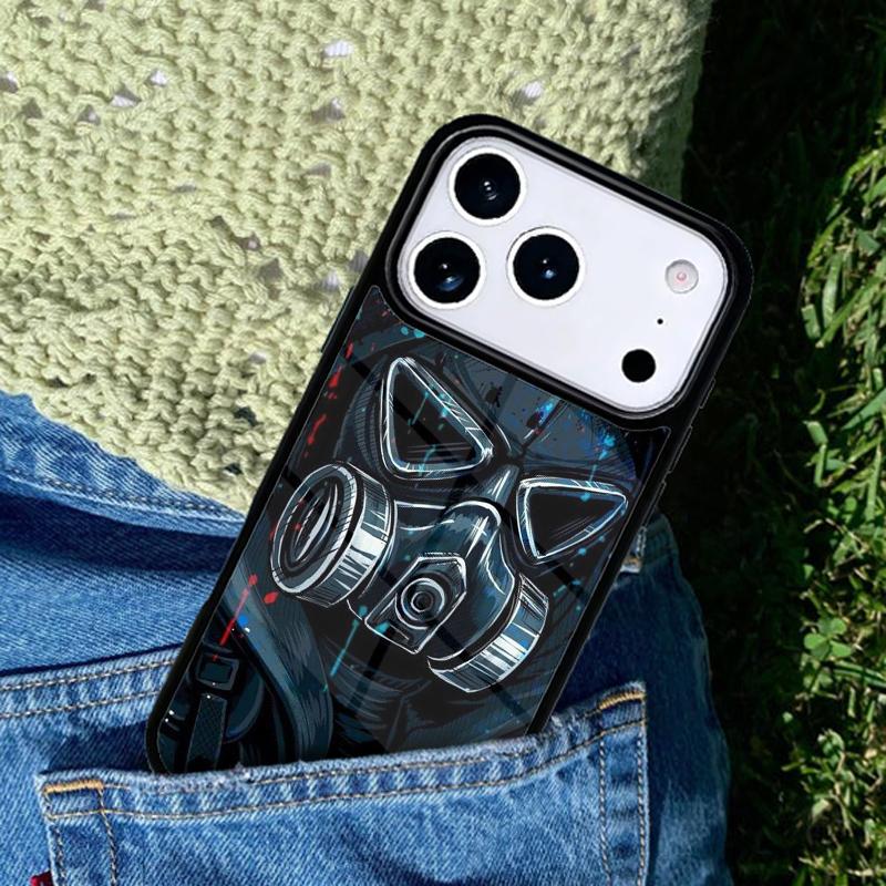 Чехол для телефона с дизайном "Ядерная маска Газовая маска" Совместим с IPhone 17 16 15 14 13 12 11Pro Max 17 Air cover