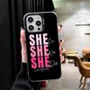 Чехол для телефона Girl Boss Lady Pink Ударопрочный для iPhone 17 Air 16 16E 15 Pro Max 14 Plus 13 Mini 12 Задняя крышка Защита от падения Fundas