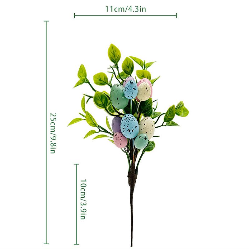 1шт. Композиция на стол из разноцветных цветочных стеблей, креативный кролик из мха, кролик и яйца своими руками, пасхальный букет из искусственных цветов