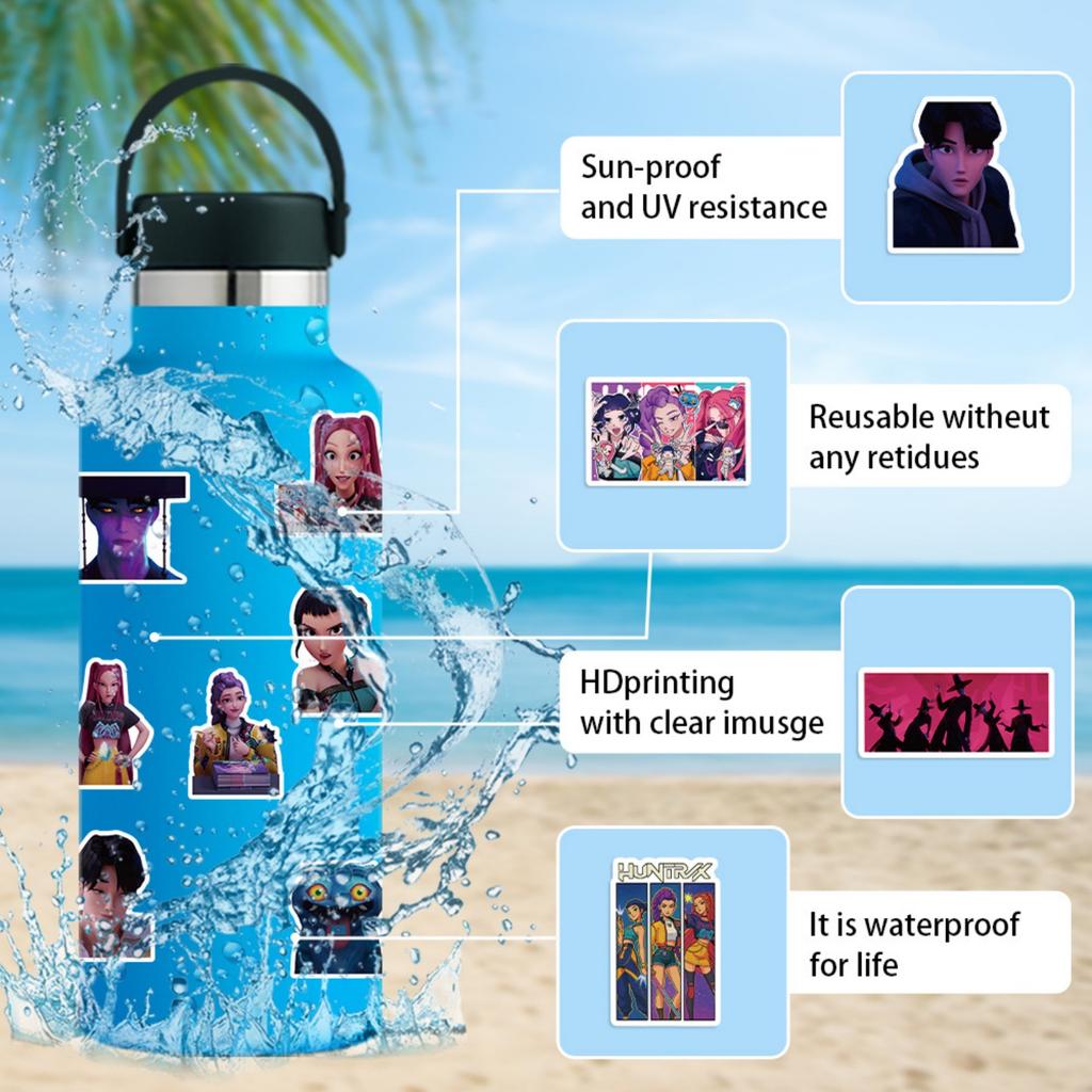 100pcs Suitcase Stickers Waterproof Stickers Scooter Computer Tablet Cartoon Decoration