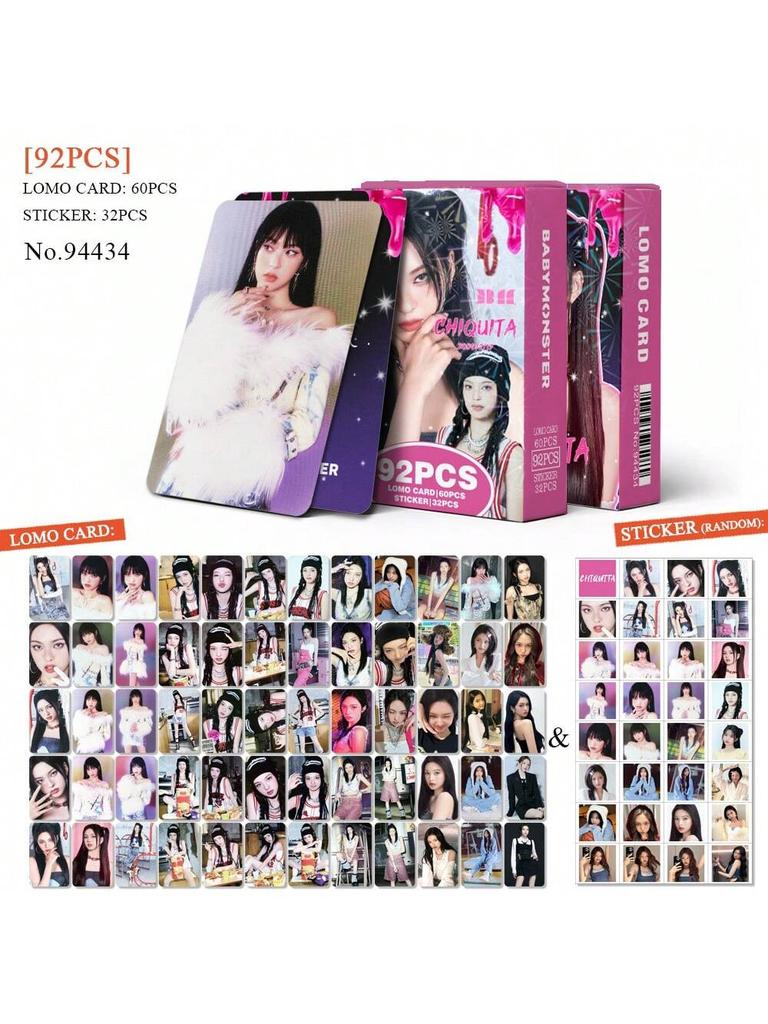 babymoster 60lomo card 32 stickers boxed HD photo card LOMO card Support peripherals Valentine's Day gifts Small gifts