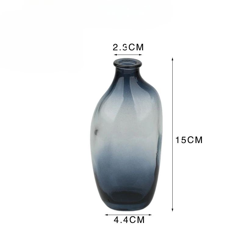 Nordic Transparent Glass Vase Small Irregular Hydroponic Vases Fresh Flowers Green Plants Flower Arrangement Ornaments