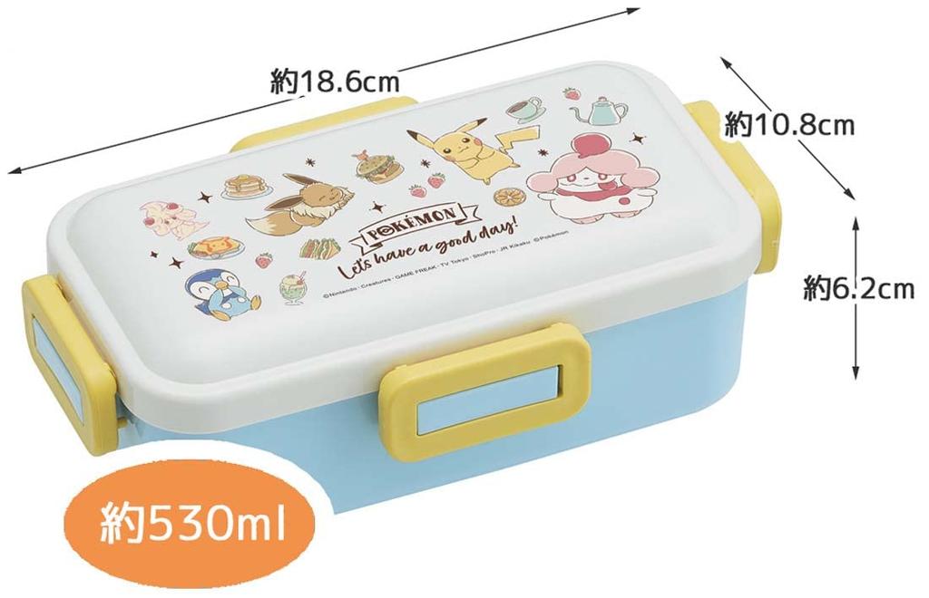 Skater Lunch Box 530ml Single Layer Made in Japan lock Dishwasher and Microwave Safe Pokemon Cafe Art Women's Leak-proof 4-point PFLB6AG-A
