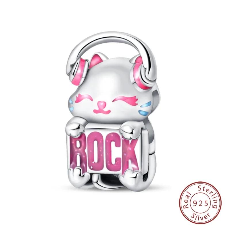 100% Copper Fashion Pink Princess Skirt Bag Lipstick Charms Beads Fit Original Bracelets Diy Jewelry Gifts