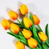 10 шт. Премиум искусственные цветы настоящие тюльпаны букет искусственные цветы для дома комнаты спальни DIY декор вечеринка свадьба украшение