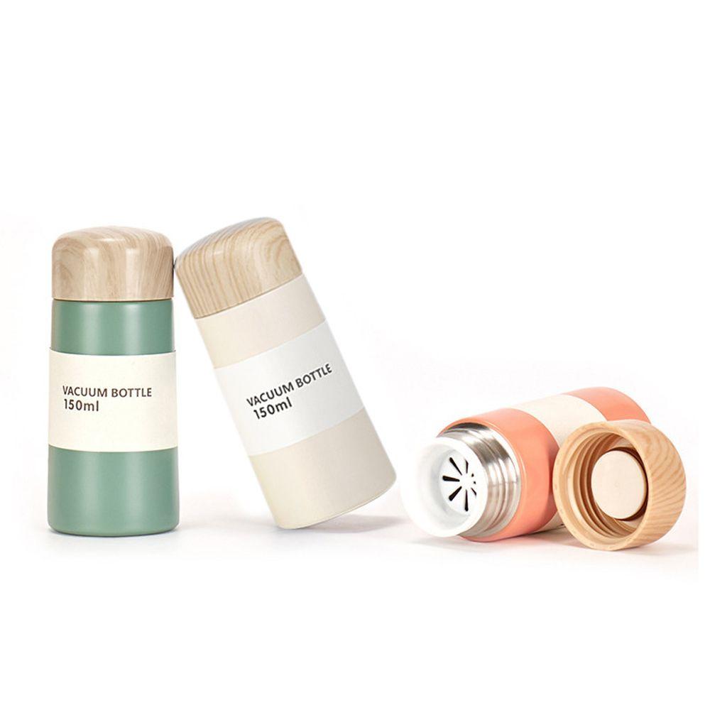 Pocket Cup Wood Grain Insulation Cup Keep Warm Thermocup Thermos Travel Water Bottle Vacuum Flask