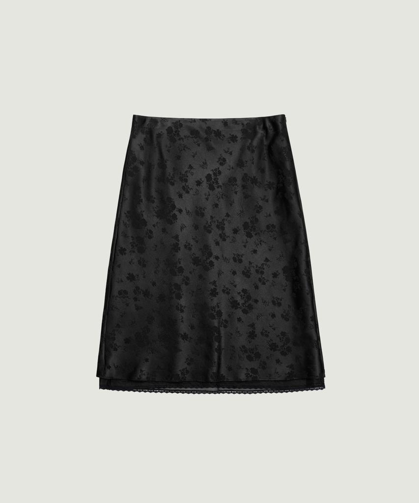Grove Melrose Satin Midi Skirt (2Color)