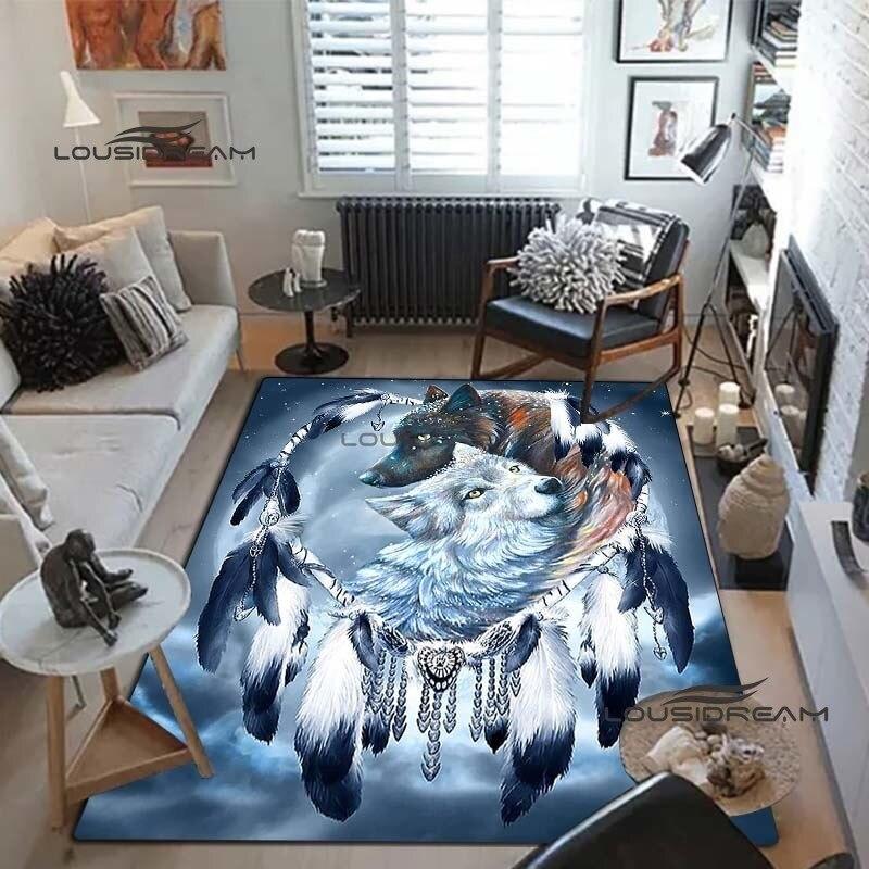 Волк искусство ковры и ковер 3D печать ковер с изображением животных напольный коврик для гостиной спальни большой площади мягкий ковер ковер для детской комнаты