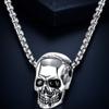 Готический Подвеска Череп Ожерелье Нержавеющая Сталь Золотой Серебряный Черный Цепочка Мужчины Женщины Хэллоуин Украшения Подарок