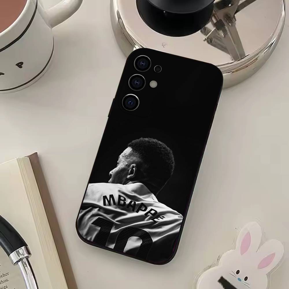 K-kylian Футбольная звезда М-баппе Чехол для телефона Samsung S25, S24, S21, S22, S23, S30, Ultra, S20, Plus, Fe, Lite, Мягкий черный чехол