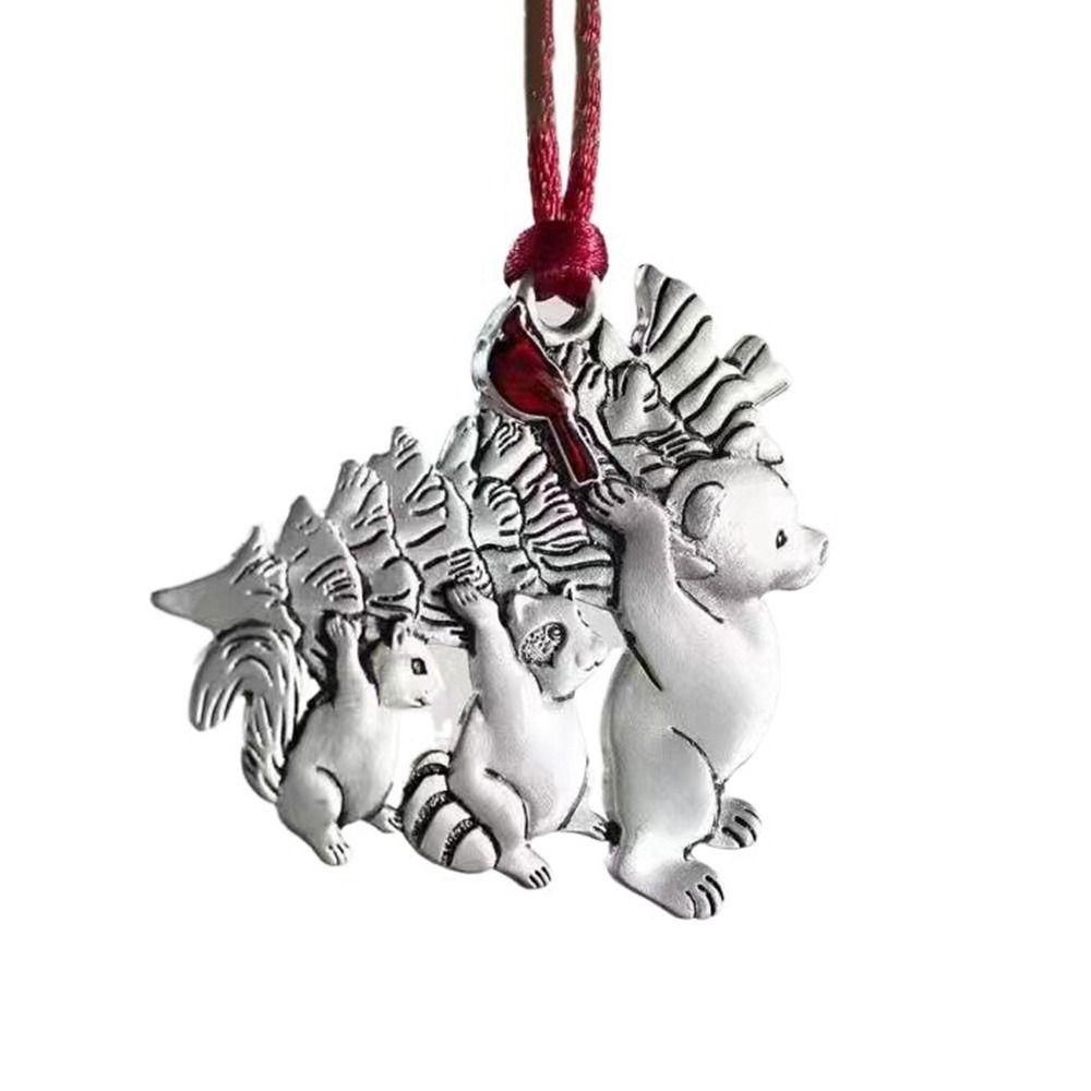 Santa Claus Solid Pewter Christmas Tree Ornament Gnomes Christmas Decorations  DIY