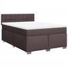 Maison Exclusive - Sommier à lattes de lit avec matelas Marron foncé 140x190 cm
