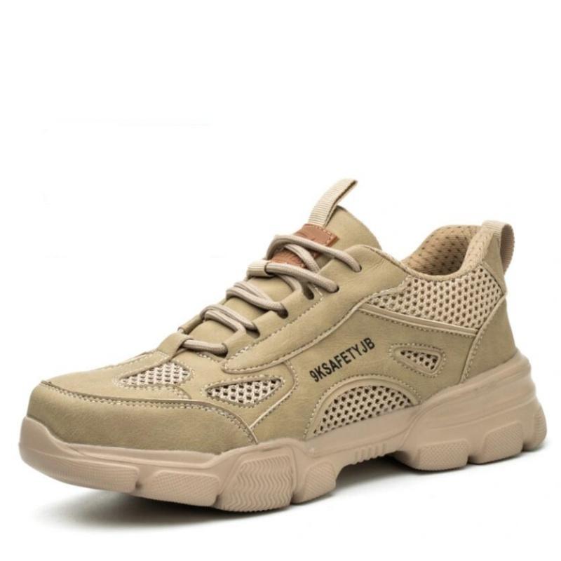 Модная рабочая обувь, дышащие ботинки со стальным носком, легкая защитная рабочая обувь, нескользящая, для мужчин и женщин, мужские рабочие кроссовки